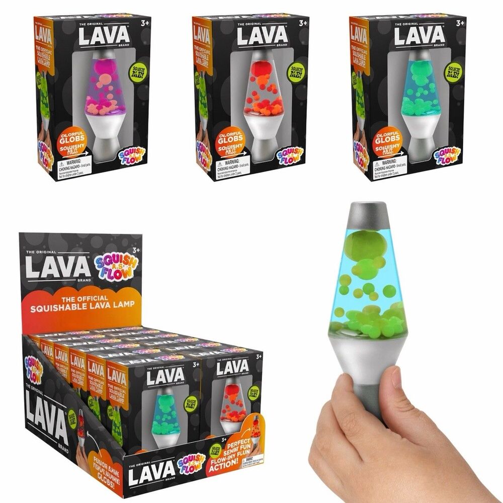 Schylling Lava Squish N Flow Lava Lamp Needoh Glow-in-the-Dark Complete Set